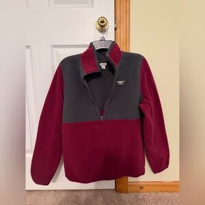 L.L. Bean Burgundy Fleece Quarter Zip
